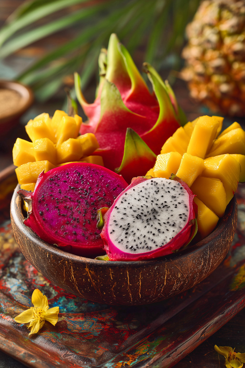 Tropenfrüchte, frisch, bunt & exotisch