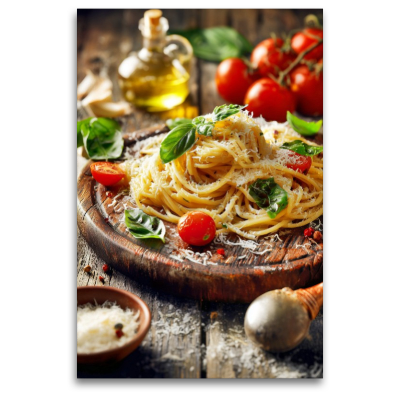 Pasta, al dente mit Basilikum & Parmesan