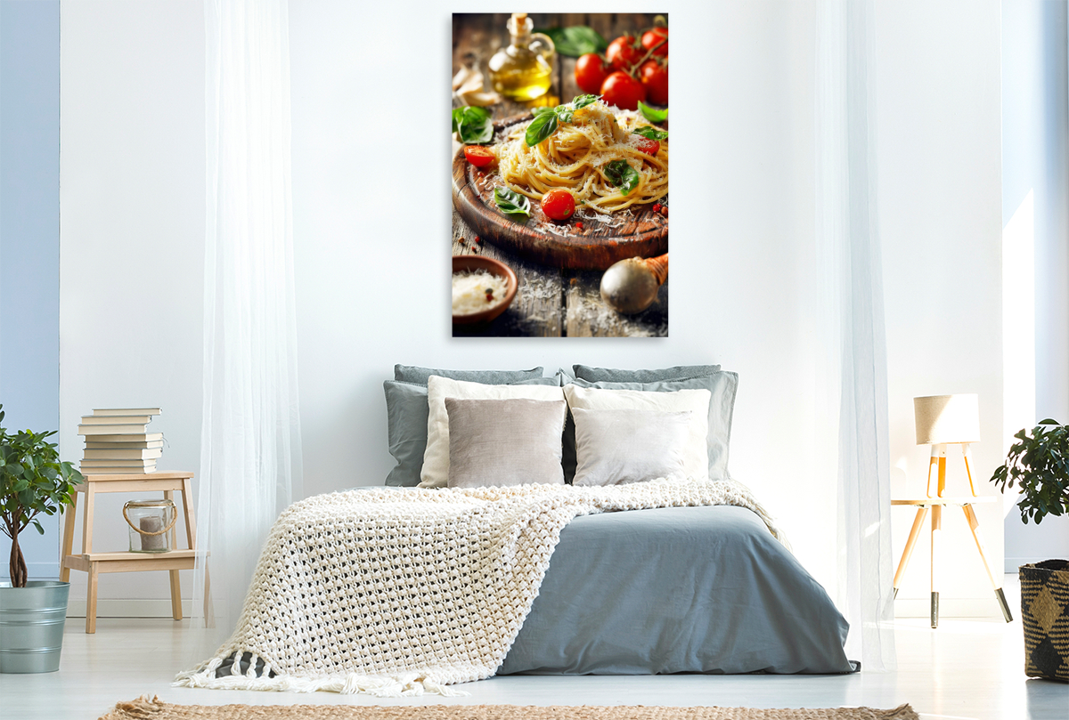 Pasta, al dente mit Basilikum & Parmesan