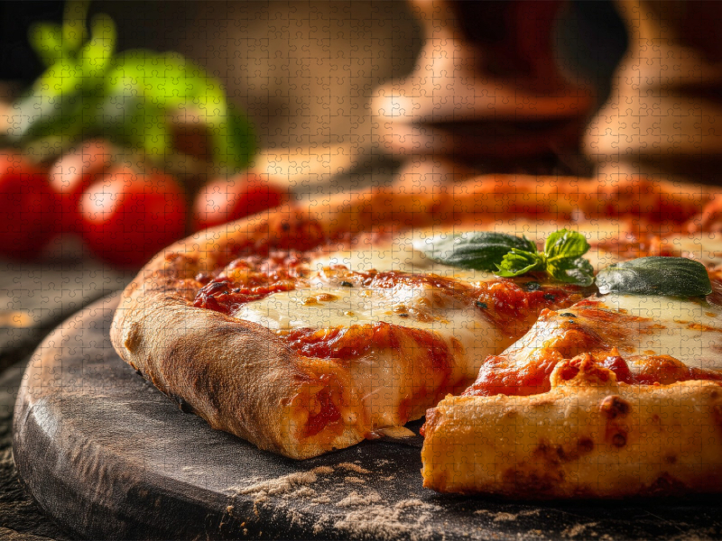 Pizza Margherita, Holzofen Genuss aus Italien