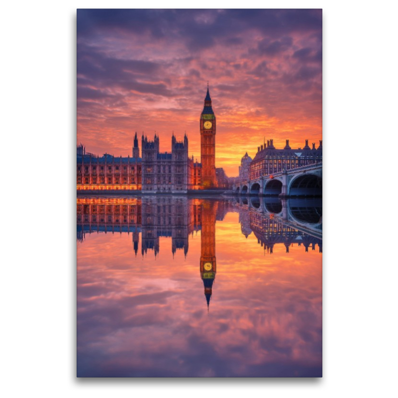 London, klassische Skyline im Spiel der Wolken