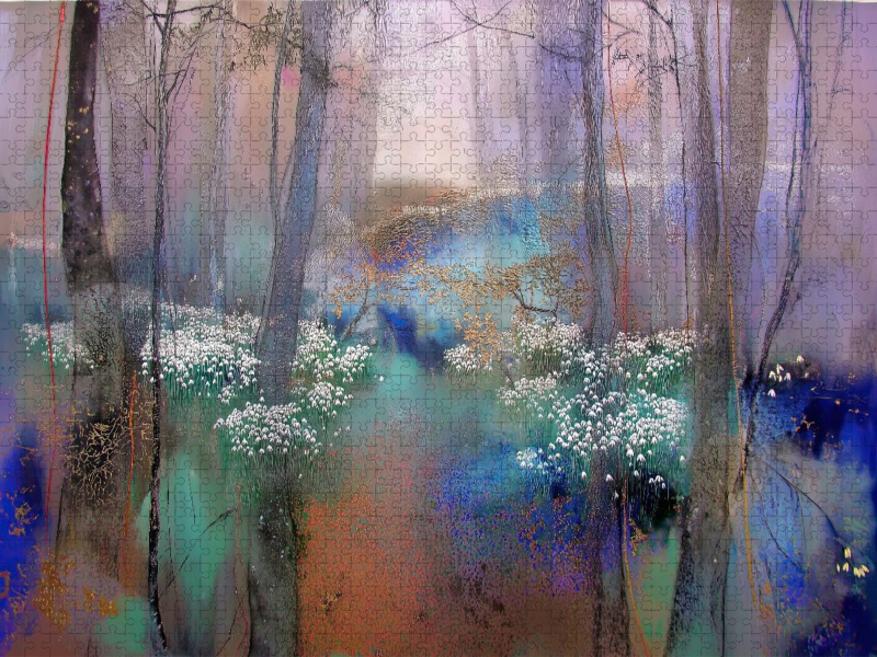 Schneeglöckchen im Wald