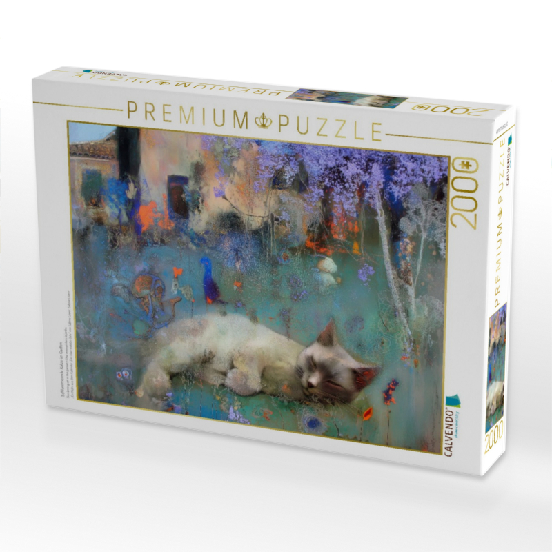 Schlummernde Katze im Garten