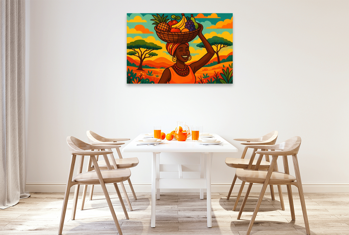 Frau mit Früchtekorb – Sonne, Stolz und Lebensfreude - Ein Motiv aus dem Kalender AFRIKA VIBES