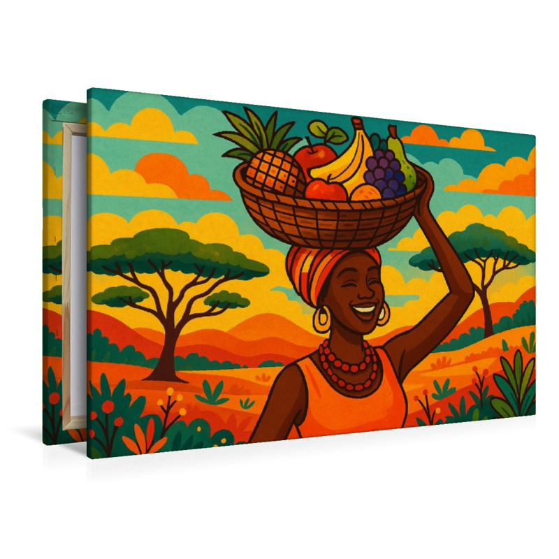 Frau mit Früchtekorb – Sonne, Stolz und Lebensfreude - Ein Motiv aus dem Kalender AFRIKA VIBES