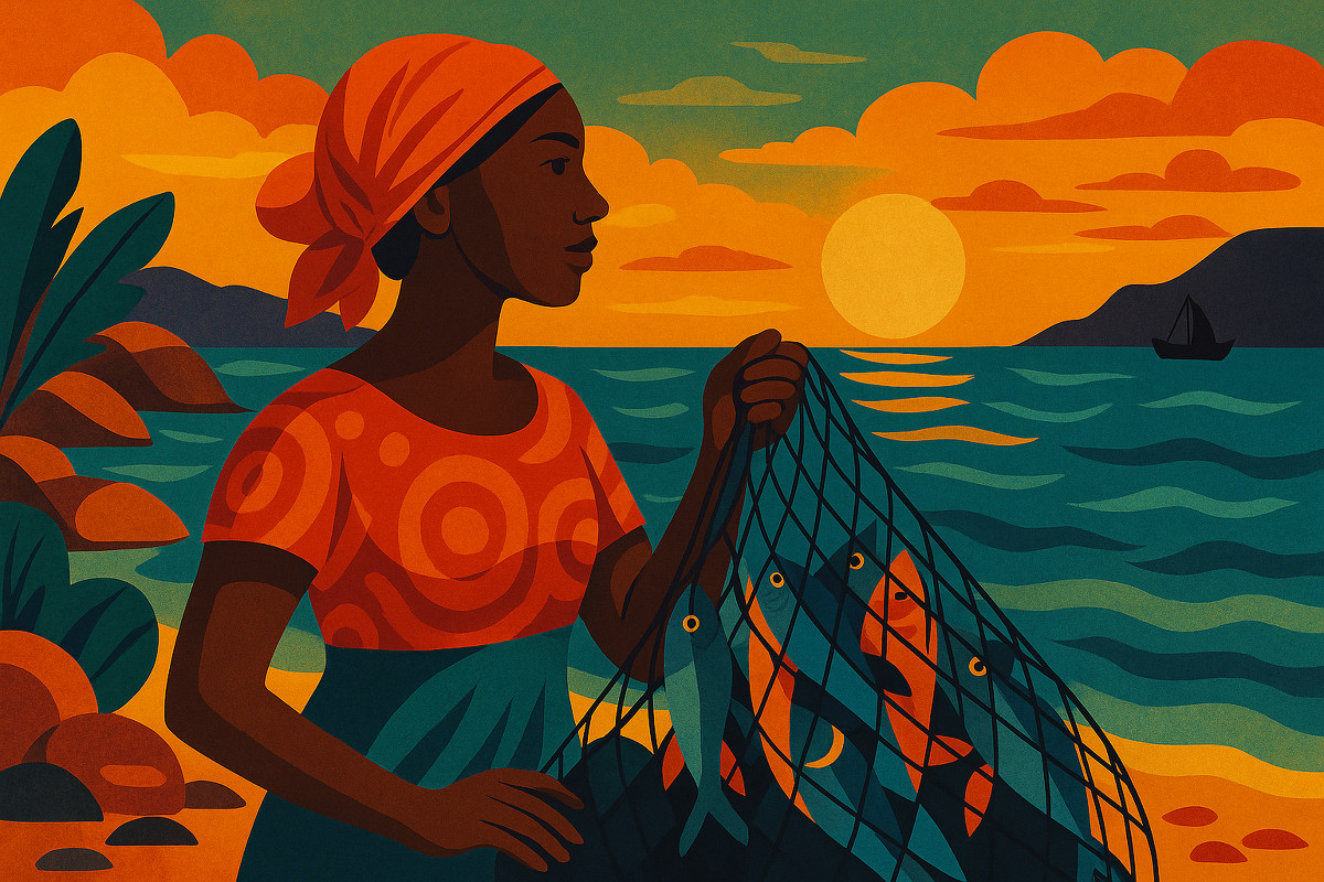 Zwischen Sonnenuntergang und Hoffnung liegt der Fang des Tages