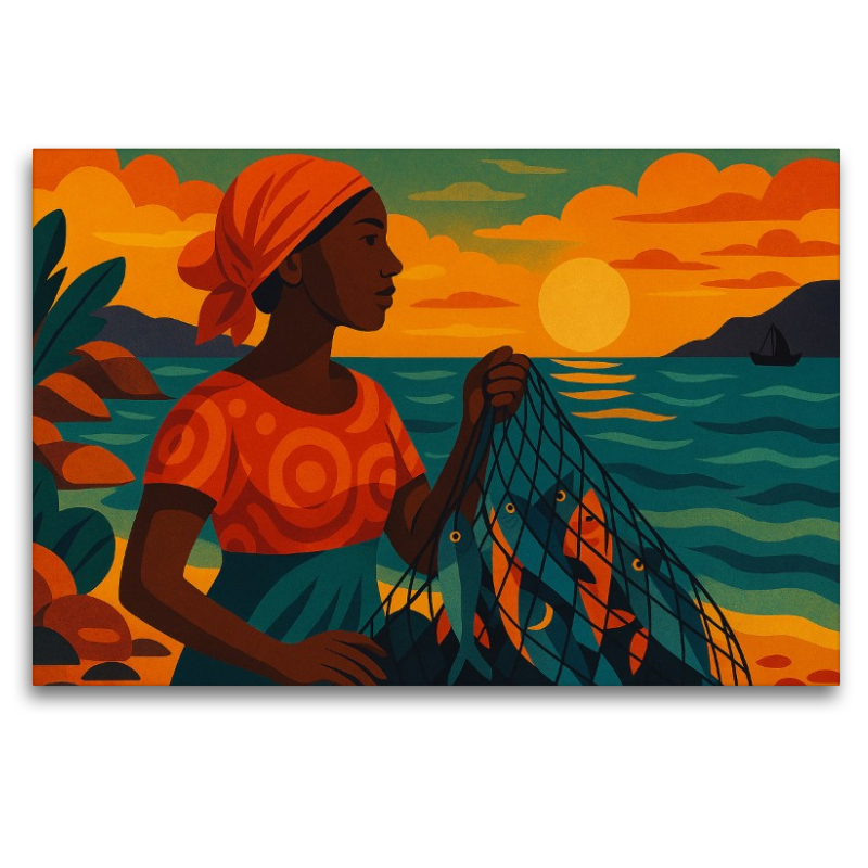 Zwischen Sonnenuntergang und Hoffnung liegt der Fang des Tages