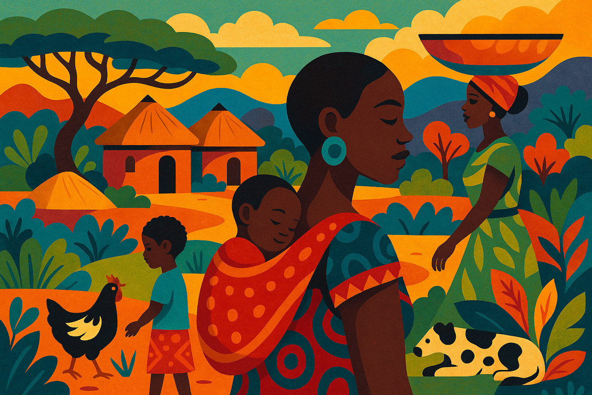 Ein Morgen in Mama Afrikas Armen