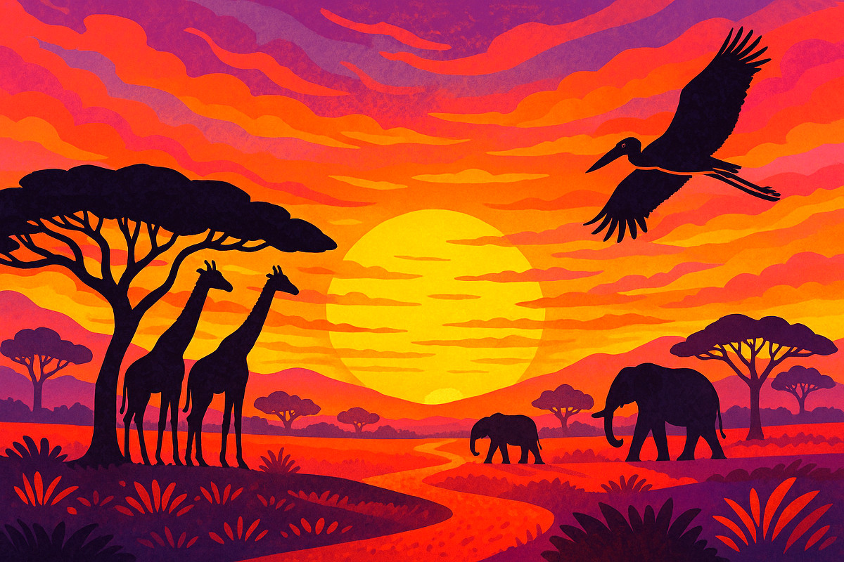 Wenn die Savanne schweigt, erzählt das Licht vom Leben