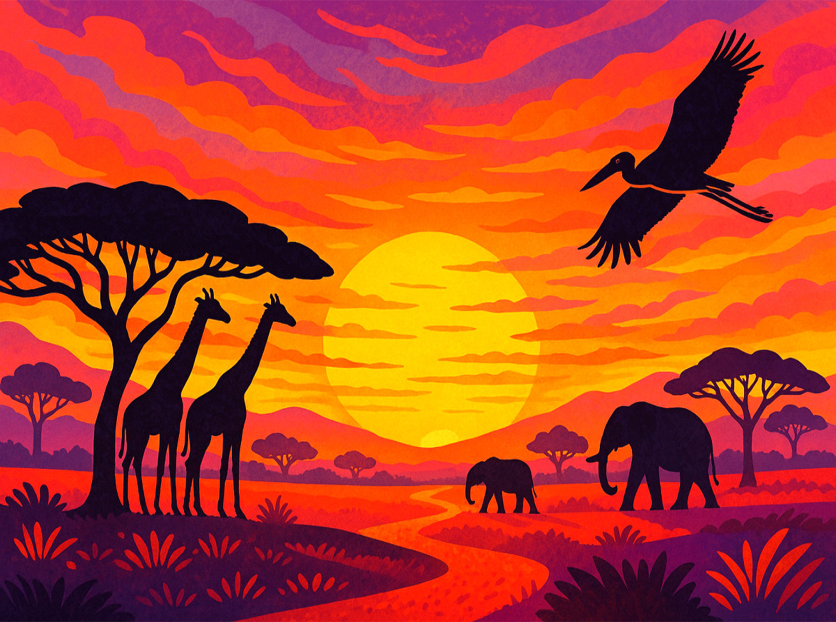 Wenn die Savanne schweigt, erzählt das Licht vom Leben