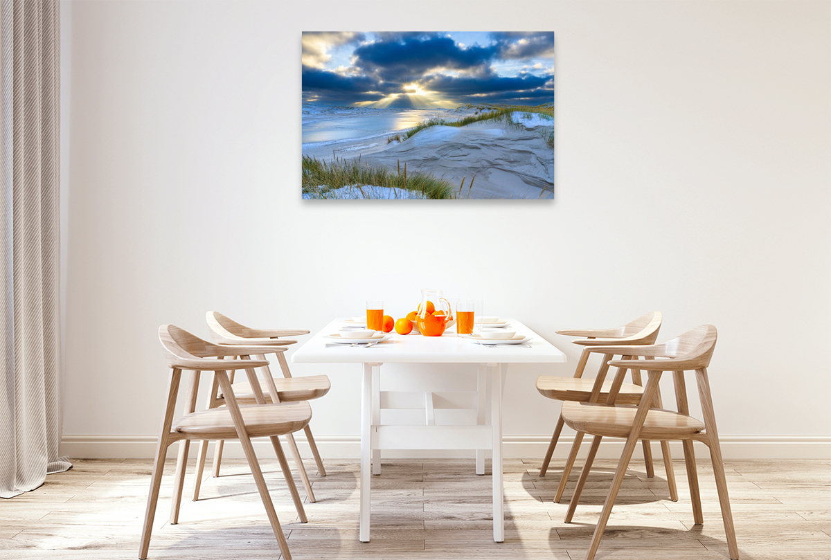 Dünenlandschaft in der winterlichen Nachmittagsonne