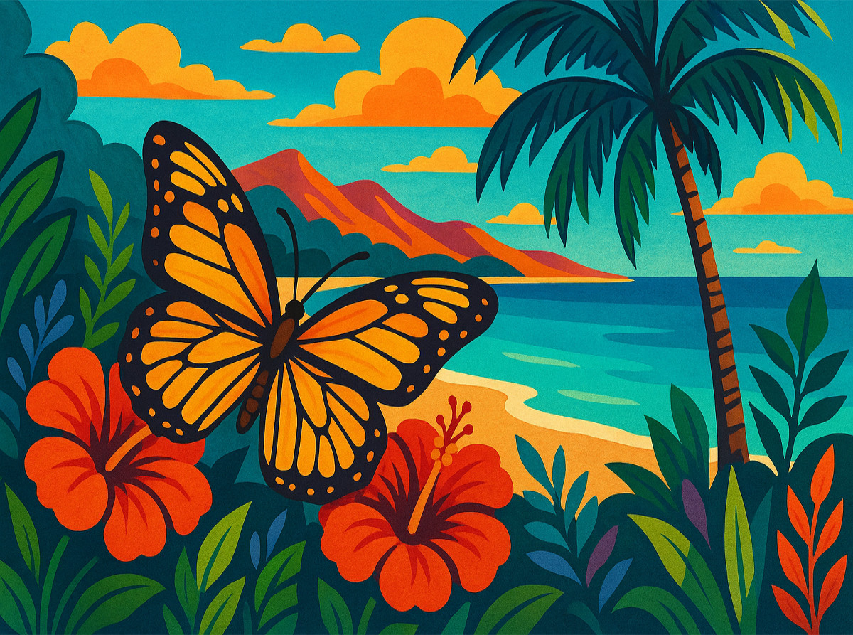 Wo der Schmetterling den Sommer küsst