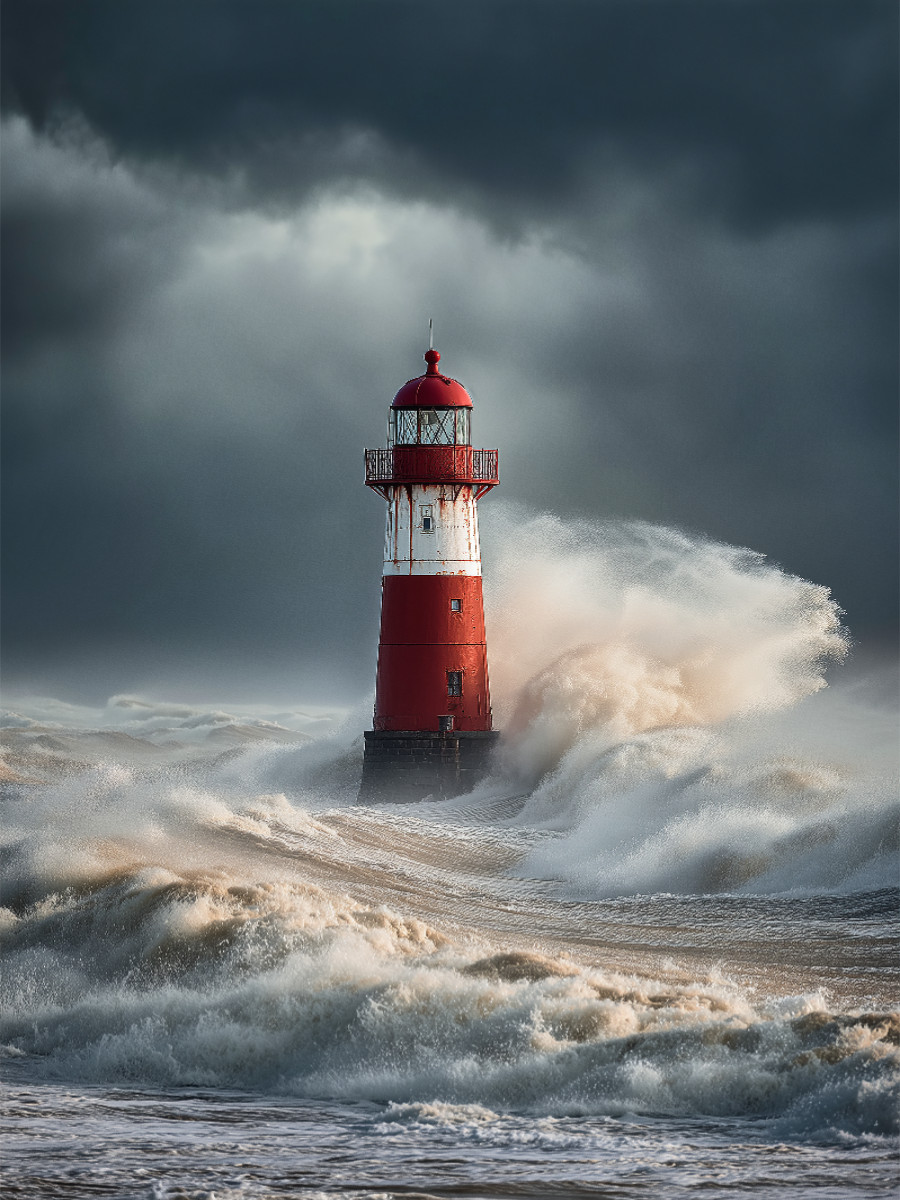 Der Himmel bebt im Wind, die Wellen tragen Kraft und Mut