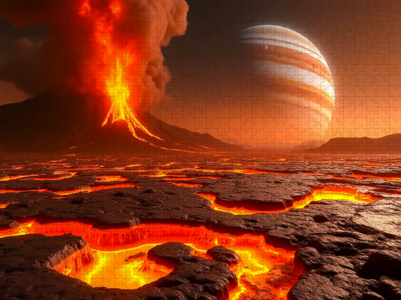 Io – Feurige Vulkanfelder über Jupiter