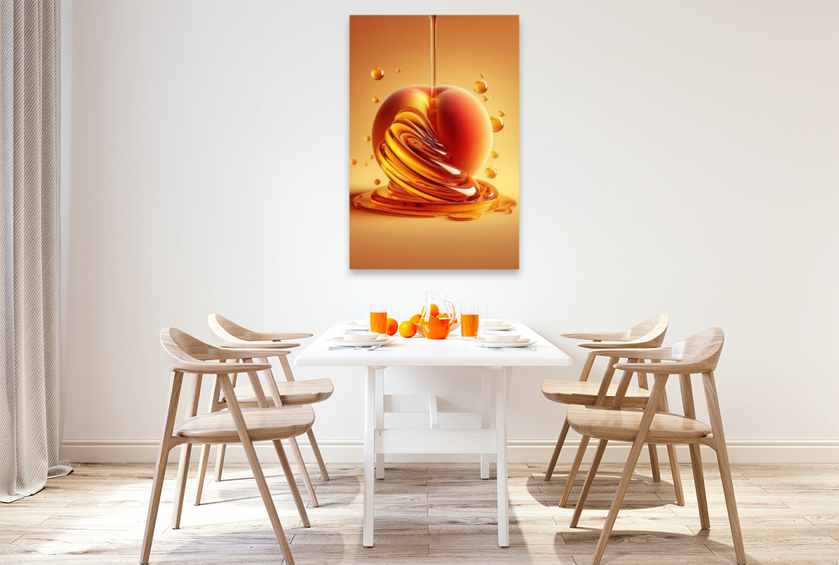 Ein saftig süßer leckerer Pfirsich