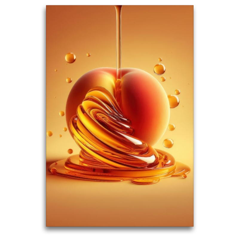 Ein saftig süßer leckerer Pfirsich