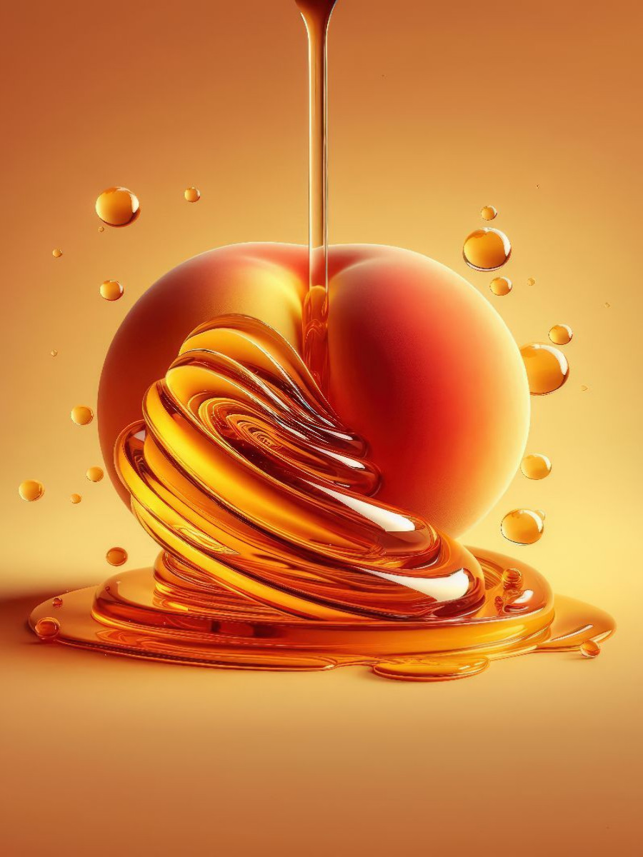 Ein saftig süßer leckerer Pfirsich