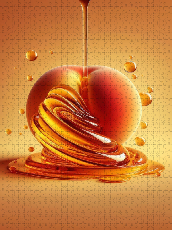 Ein saftig süßer leckerer Pfirsich