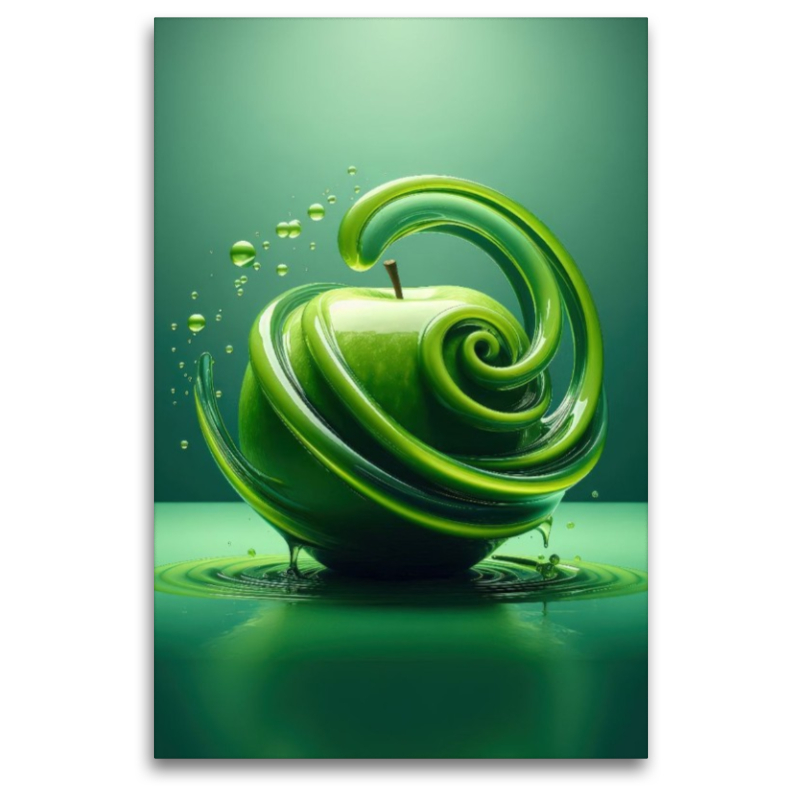 Ein saftiger knackiger grüner Apfel