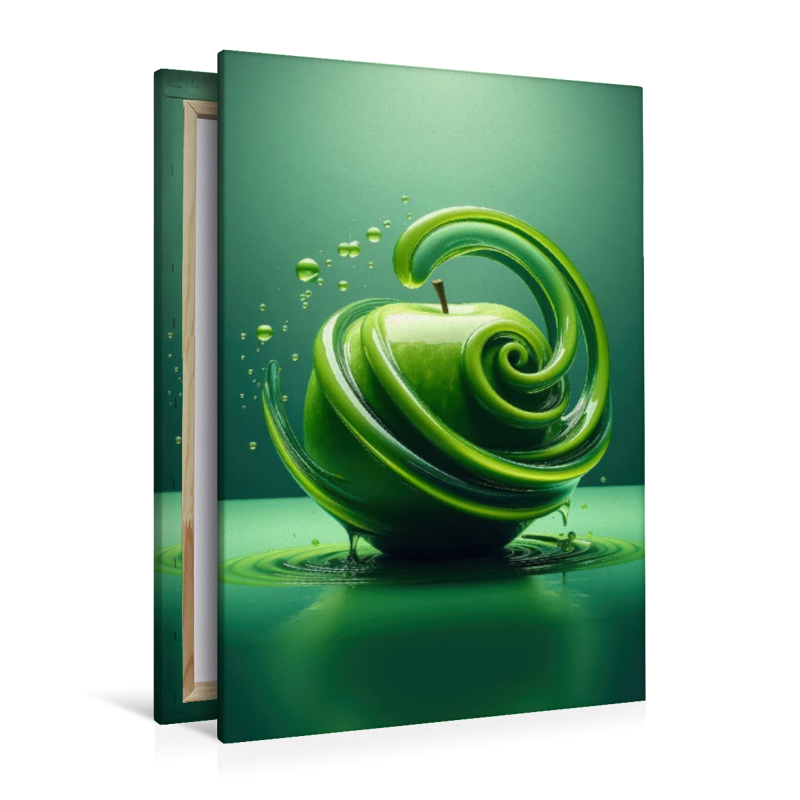 Ein saftiger knackiger grüner Apfel