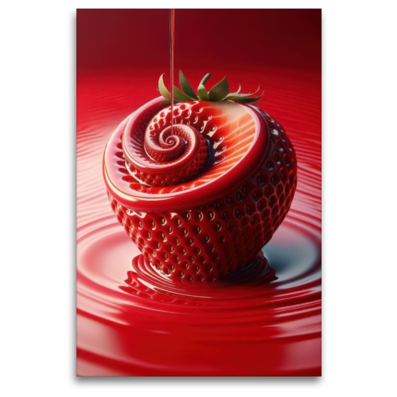 Eine cremige Erdbeere, frisch und süß