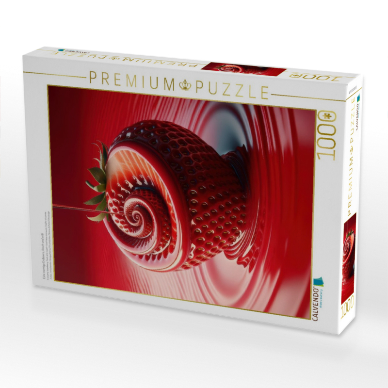 Eine cremige Erdbeere, frisch und süß