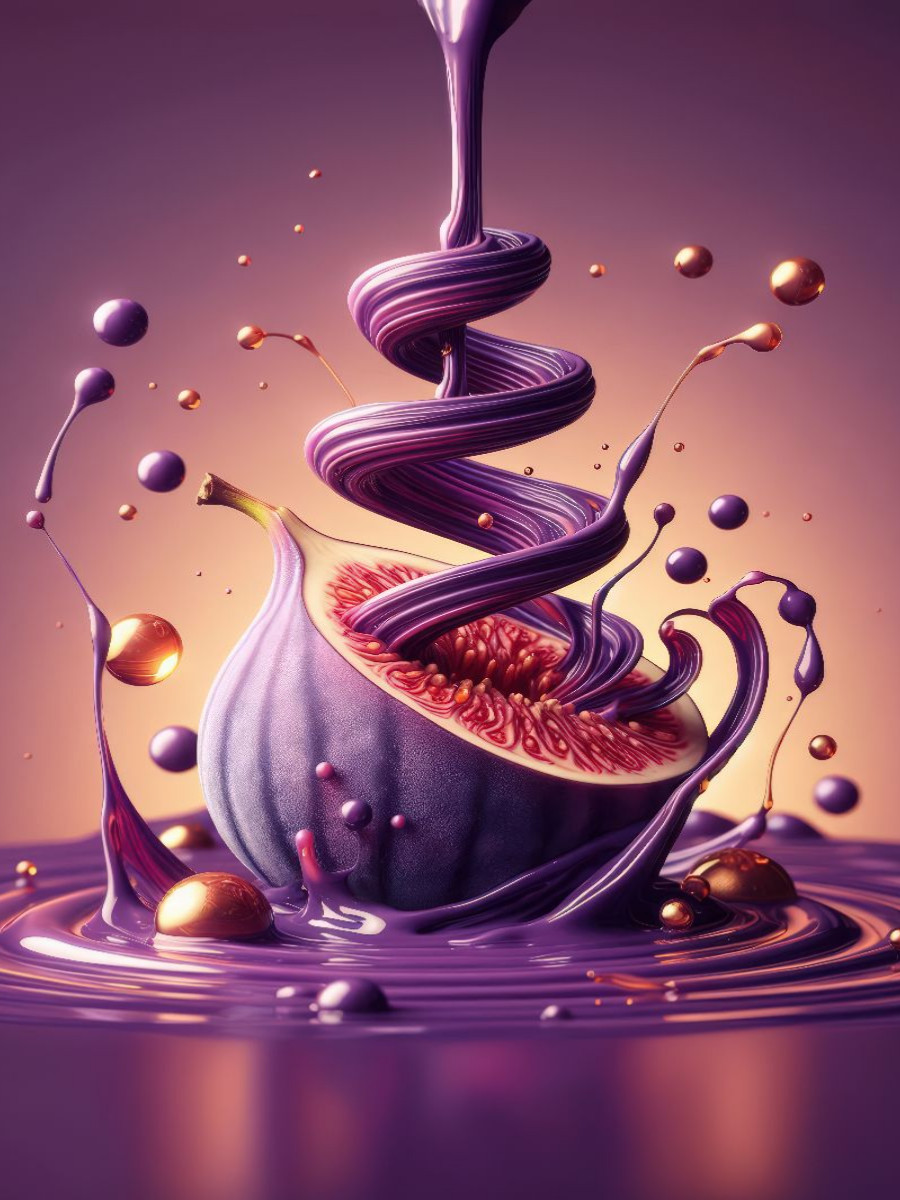 Eine cremige Feige lädt zum essen ein