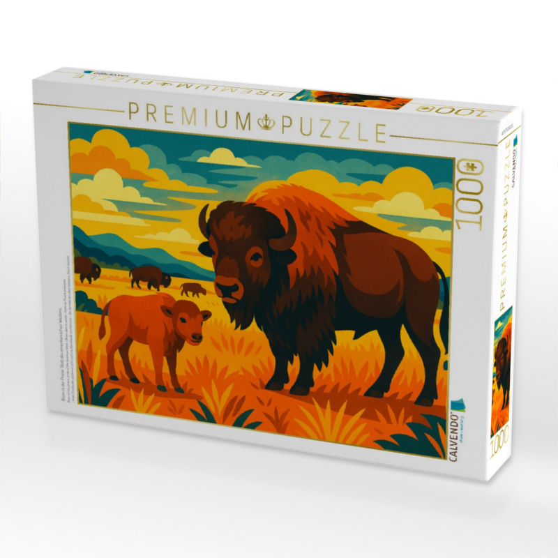 Bison in der Prärie: Stolz des amerikanischen Westens.