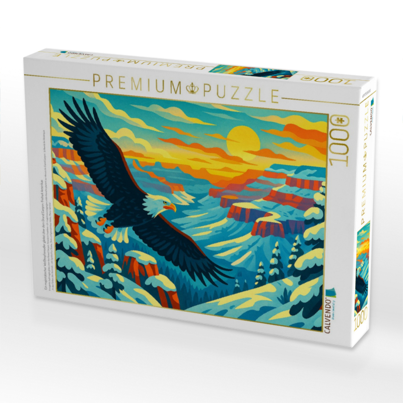 Ein majestätischer Weißkopfseeadler gleitet über dem Grand Canyon: Freiheit Amerikas