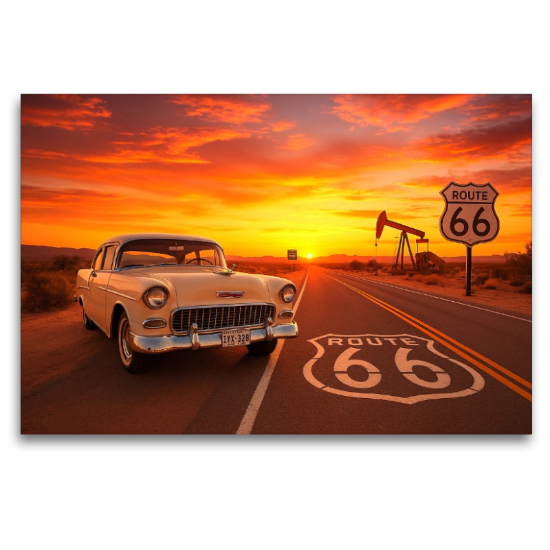 Route 66 im Abendlicht: Der Traum von Freiheit