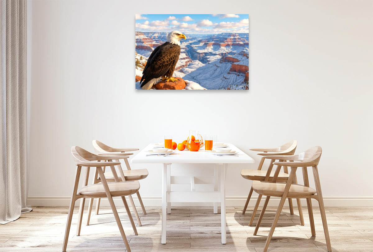 Adler über dem Grand Canyon: Stolz Amerikas im Winterglanz