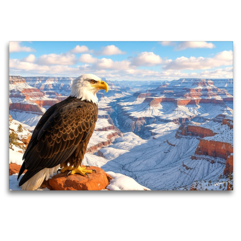Adler über dem Grand Canyon: Stolz Amerikas im Winterglanz