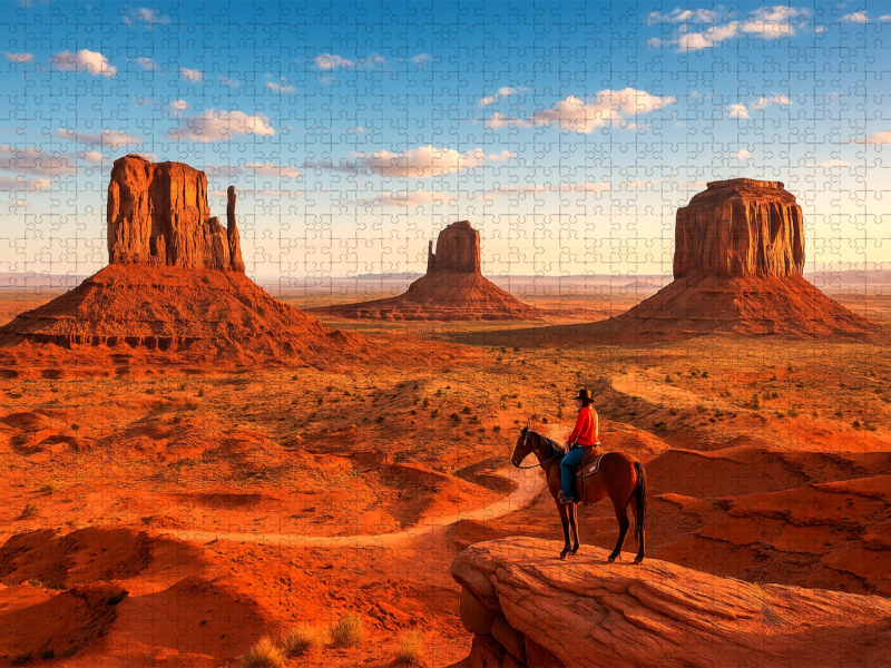Monument Valley – Im Land der roten Riesen. Ein Cowboyblick über die Weiten des Wilden Westens