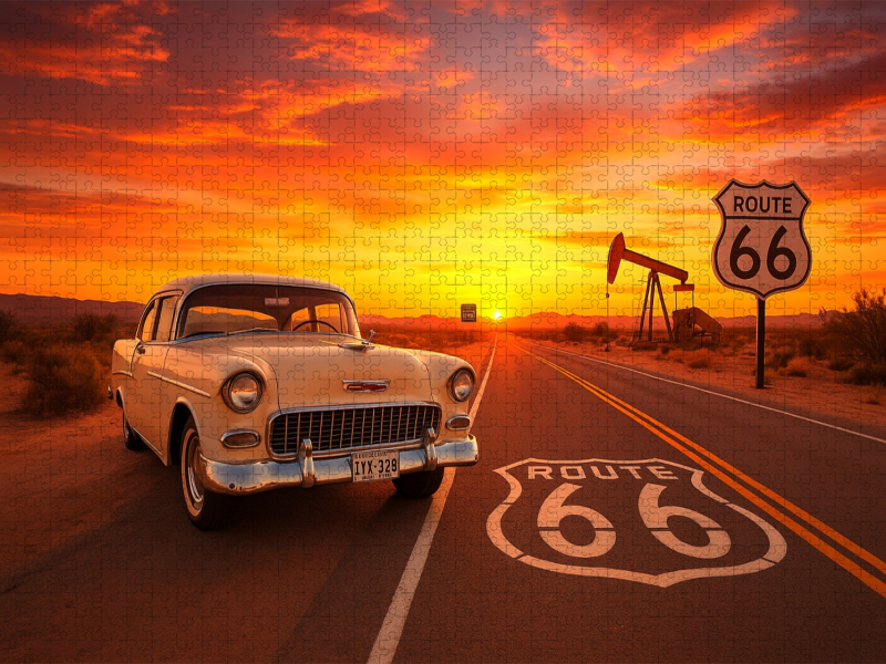 Route 66 im Abendlicht: Der Traum von Freiheit