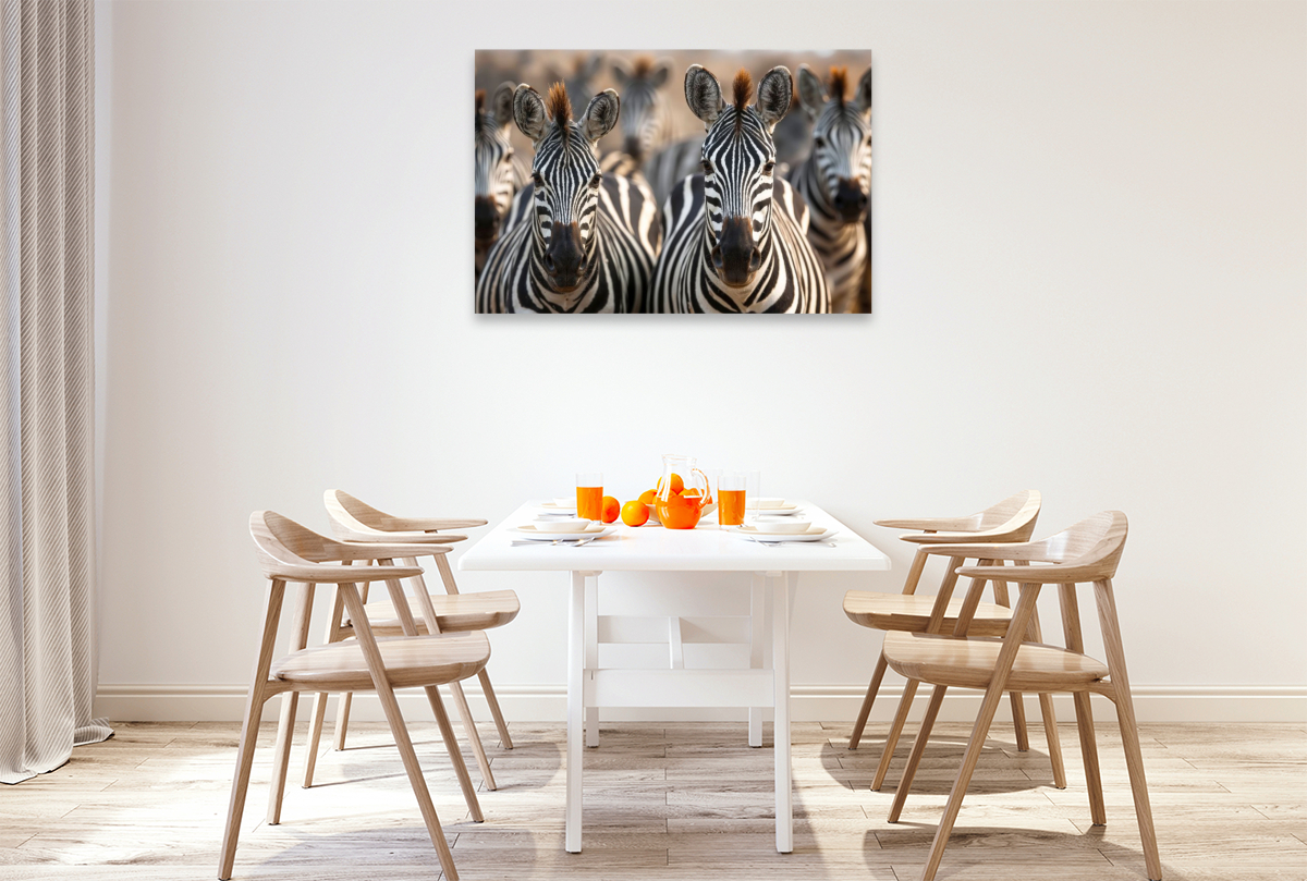 Ein typisches Bild - eine große Zebraherde