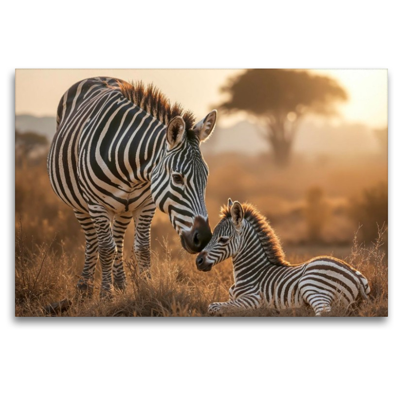 Behütet und beschützt - das Zebrafohlen