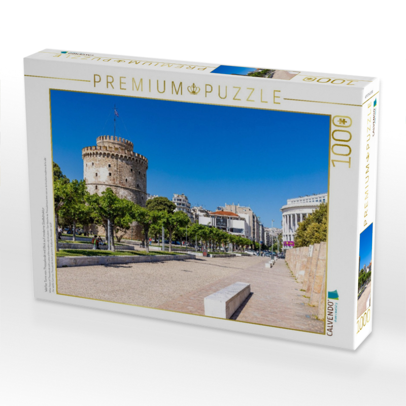 Weißer Turm von Thessaloniki mit Blick auf moderne Stadtstruktur