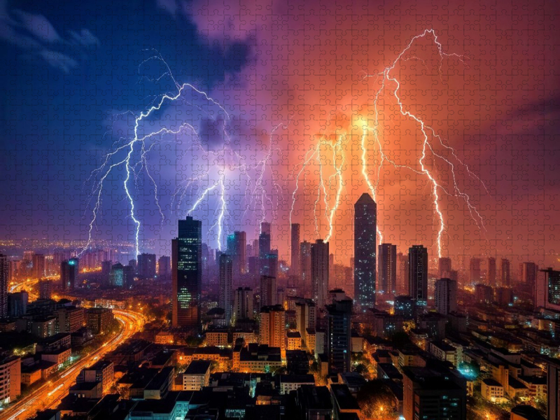 Die Natur spricht in Blitzen, hör hin.