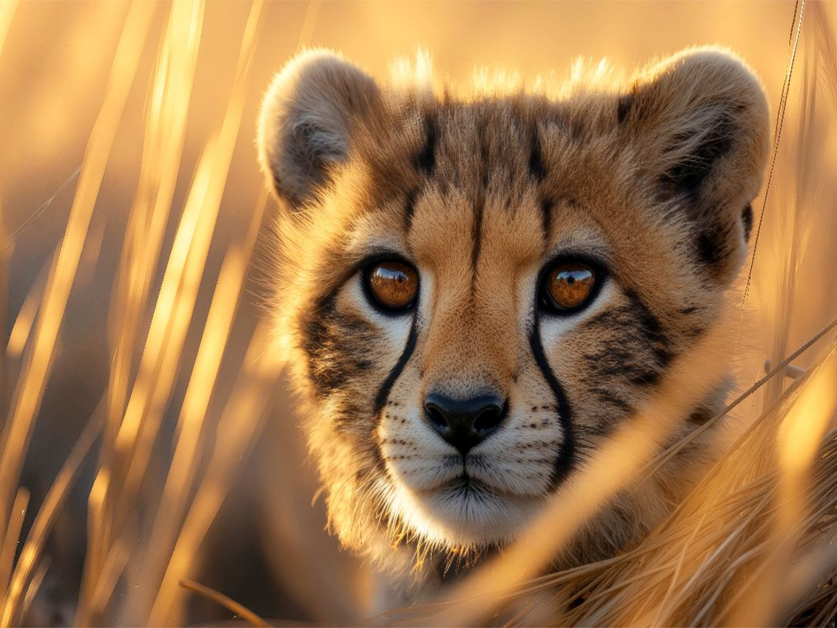 Ein neugieriger Raubkätzchenblick