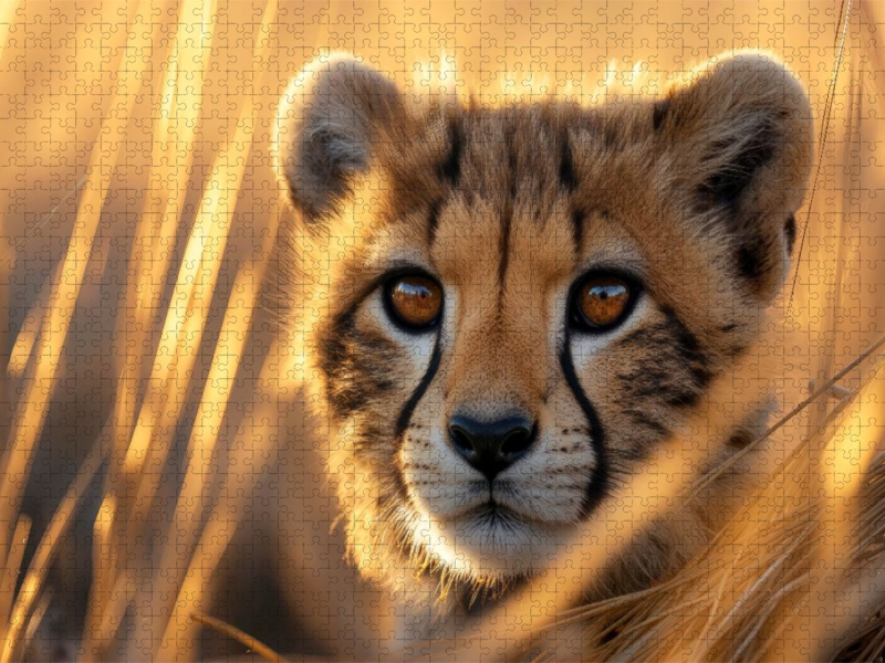 Ein neugieriger Raubkätzchenblick