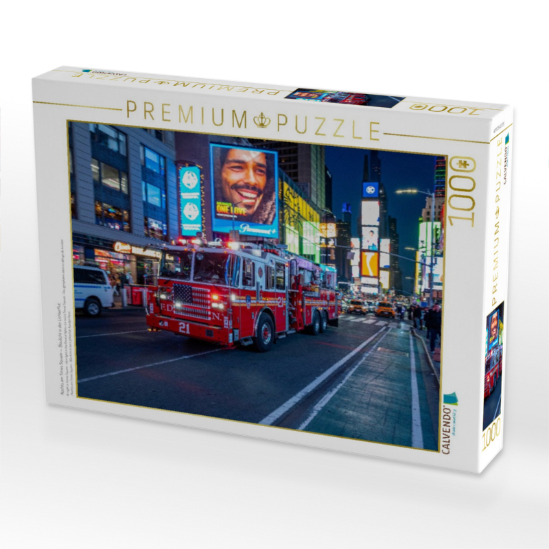 Nachts am Times Square — Blaulicht in der Lichterflut