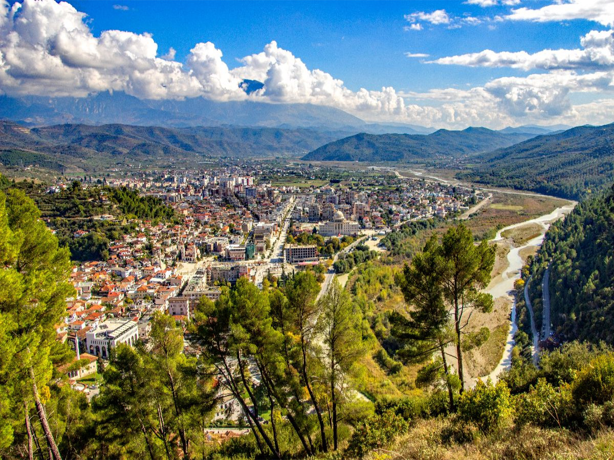Der Blick auf Berat von der Burg