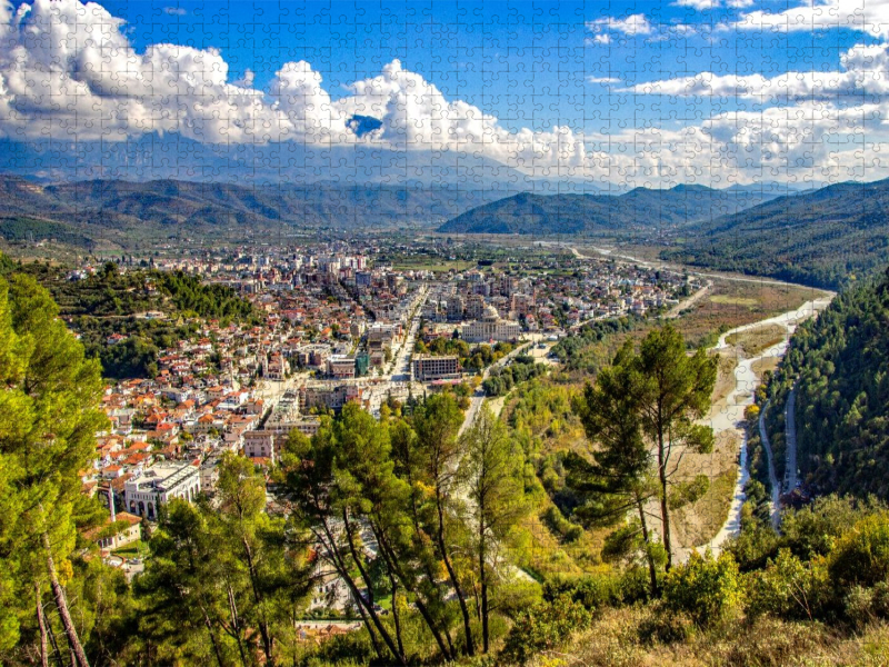 Der Blick auf Berat von der Burg