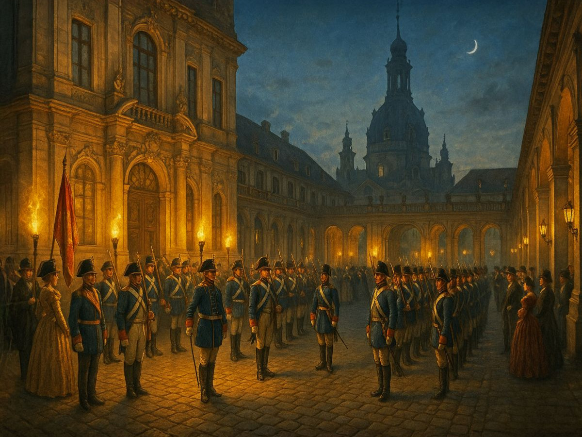 Wachablösung vor dem Residenzschloß