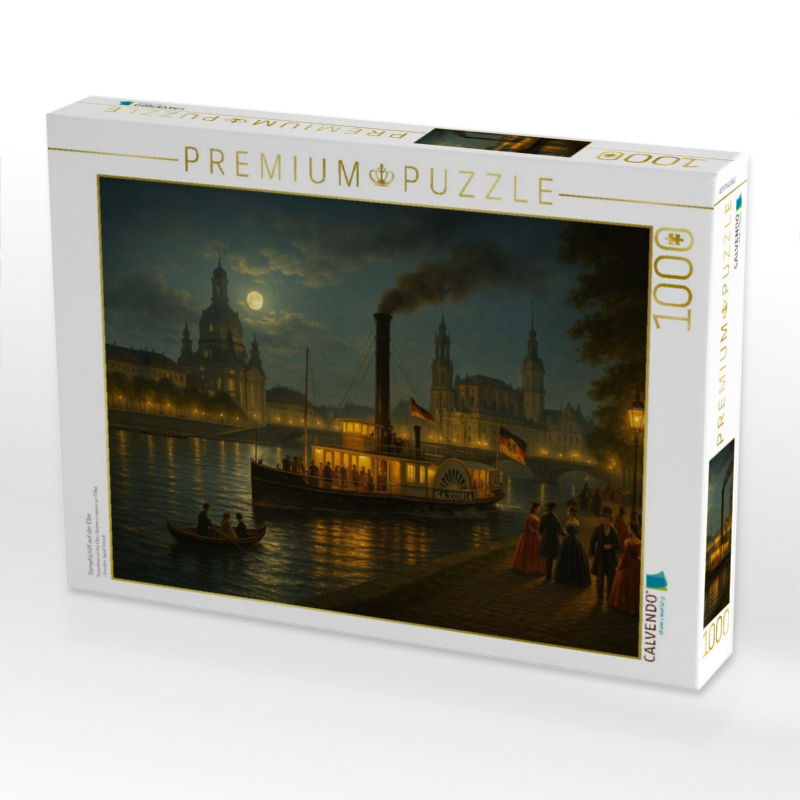 Dampfschiff auf der Elbe