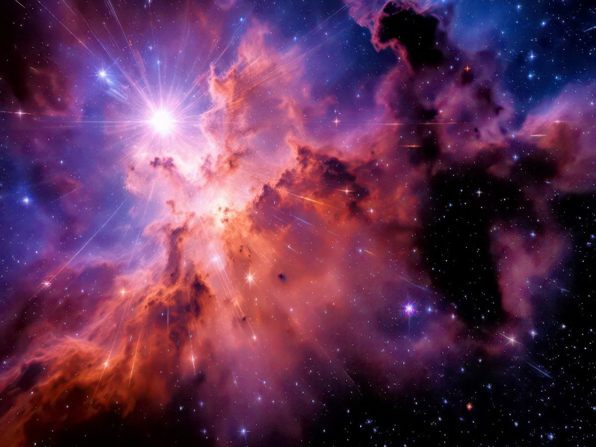 Gammablitze, abstrakte Kunstwerke des Himmels.