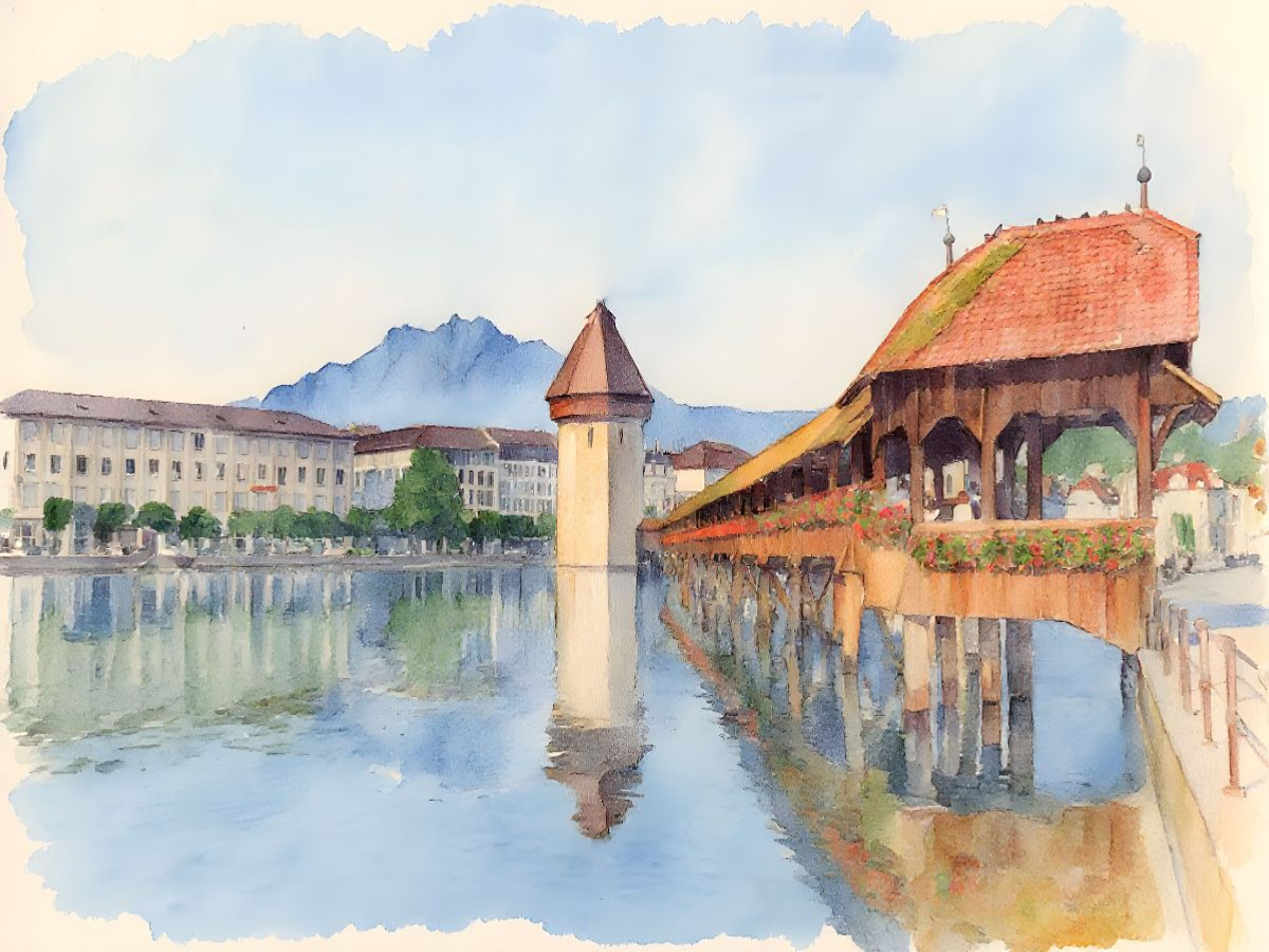 Kapellbrücke am Vierwaldstätter See