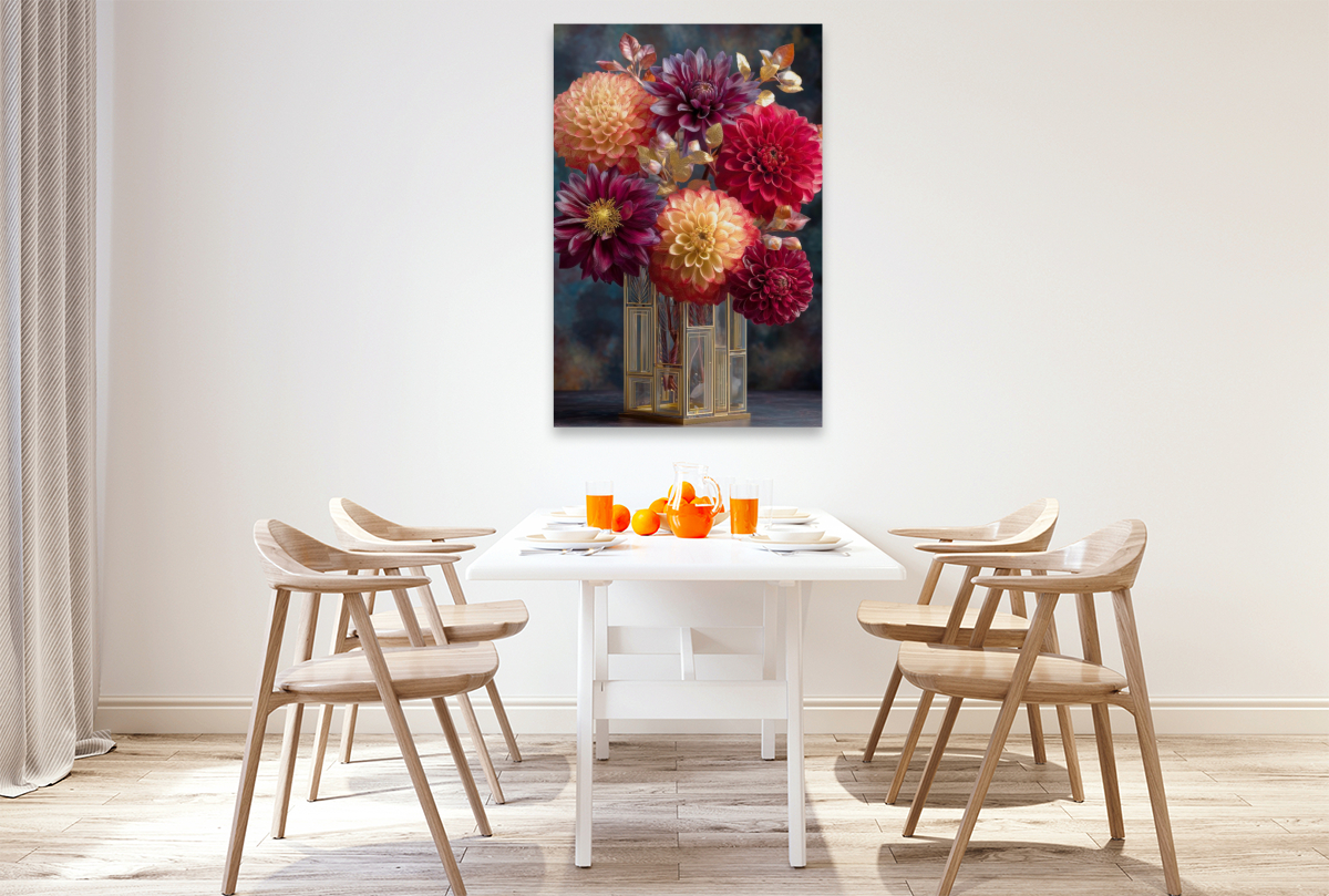 Art Deco formt Blüten zu strahlender Geometrie