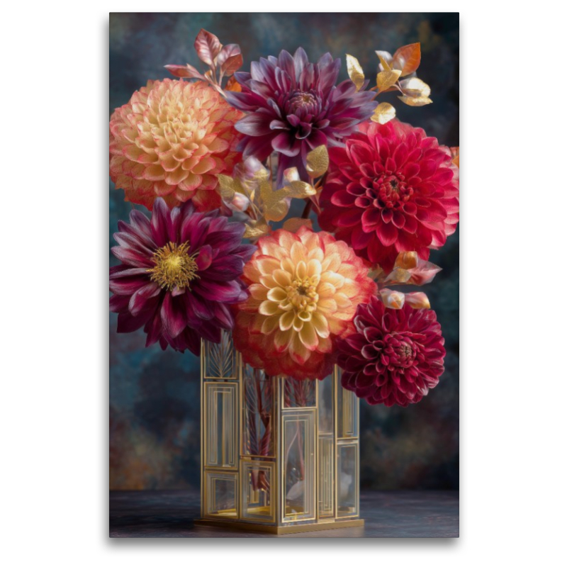 Art Deco formt Blüten zu strahlender Geometrie