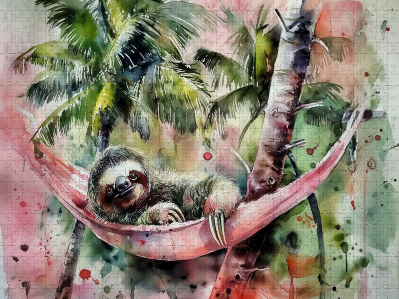 Faultier in einer Hängematte